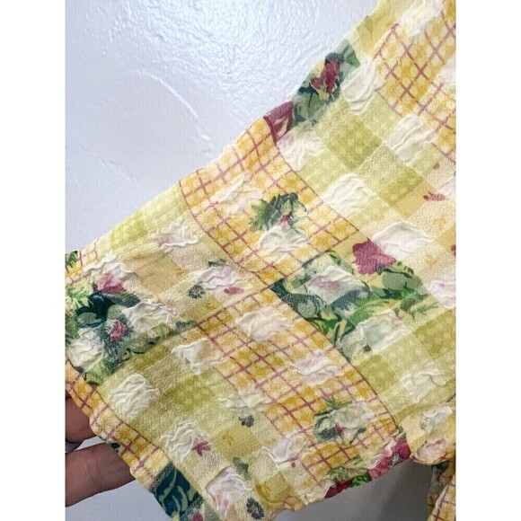 Vintage Tissus Monde Paris Dress Floral Mid Century Modern Buttons Lined M 1960s - Picture 9 of 12